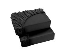Single Fitted Sheet Soft 100% Microfiber 40cm extra deep fitted bed sheets - bedsheets bottom sheet - Black (90 X 190) Cm
