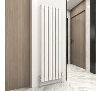 MCC Direct Designer Flat Panel Single Radiator 1600x408mm White | Size: 1600x408 MCC Direct White 1600x408