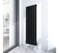 MCC Direct Designer Flat Panel Single Radiator 1600x408 Black MCC Direct Black 1600x408