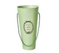 Single Florist Lined Porto Flower Cone - Spring Green - 30 x 16cm - Bouquet Presentation & Transportation
