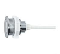 Single Flush Toilet Cistern Push Button, Silver ABS Plastic Replacement Lid for Bathroom Water Tank, WC Valve Actuator Fitting