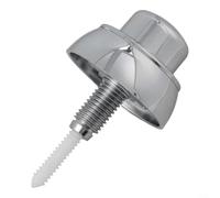 Single Flush Toilet Push Button for Siamp for Optima 49, Chrome Finish ABS Tank Switch Replacement, Easy Press Drain Valve Button for Standard and Raised Toilets, Silver(B)