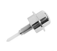 Single Flush Toilet Push Button for Siamp for Optima 49, Chrome Finish ABS Tank Switch Replacement, Easy Press Drain Valve Button for Standard and Raised Toilets, Silver(A)