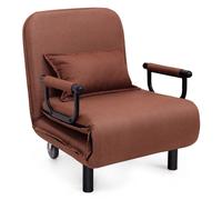 Single Folding Sofa Bed Chair Modern Fabric Sleep Function Holder