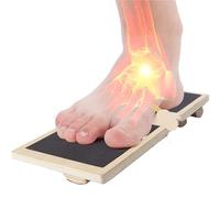 Single Foot Balance Board Ankle Strengthener Exerciser Sprained Non-slip Wood Wobble Physical Therapy Posture Corrector for Sprained Ankle Plantar Fasciitis(Black-2PCS)