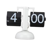 Single Foot Flip Clock Mechanical Simple Table Clock Page Turning Clock Small Balance Desk Clock for Living Room Home, Desk Shelf Clocks (Blue)