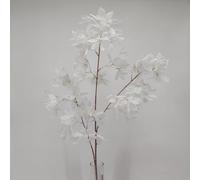 Single Fragrant Snow Artificial Floral Stem - Elegant 100 cm Long, Lifelike White Blossom for Home Décor, Event Arrangements, and Floral Designs (Pure White)