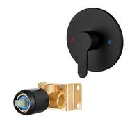 Single Function Round Shower Head Kit Wall-Mounted Brass Faucet Bathroom Trim Set Concealed Valve Tub and Shower Valve Modern Bathroom Accessories