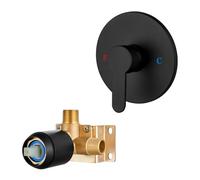 Single Function Round Shower Head Valve Handle Kit Wall-Mounted Brass Faucet Concealed Bath Valve Adjustment Set Shower System for Modern Bathrooms