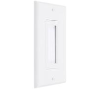 Single Gang Brush Wall Plate Pass Through Insert White Abs