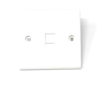 Single Gang Modular Wall Plate - 1-Port Keystone Faceplate Compatible with Cat5e, Cat6, Cat7, Cat8, Cat9 Ethernet Modules for Home & Office Networks
