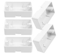 Single Gang Wall Mounted, Socket Enclosure, Ultra Shallow 14mm | Non-conductive Insulation, Knockout Cable Entries, Metric Threaded Inserts, 85mm Hole Spacing, for Smart Switches and Wall