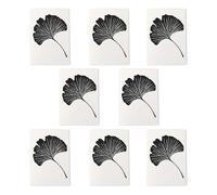 Single Ginkgo Leaf Greeting Cards Pack of 8 Bold Botanical Art Note Cards Any Occasion Blank Inside A6 10x15cm