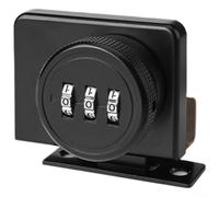 Single Glass Door Lock Keyless Entry Modern Black(black-B)