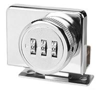 Single Glass Door Lock Keyless Entry Modern Black(sliver-B)