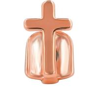 Single Gold Grillz Cultural Cross Design Teeth Jewelry for Rappers Stage Performance Hip Hop Accessory Edgy Unisex Gift
