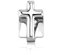 Single Gold Grillz Cultural Cross Design Teeth Jewelry for Rappers Stage Performance Hip Hop Accessory Edgy Unisex Gift