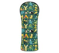 Single Golf Club Head Covers Cute Flat Abc with Jungle Animals PU Leather Golf Club Headcovers for Men Women