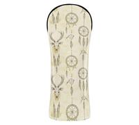 Single Golf Club Iron Head Covers Western Cowboy Dream Catchers Deer Skulls PU Leather Golf Accessory for Fairway Woods Driver Hybrids