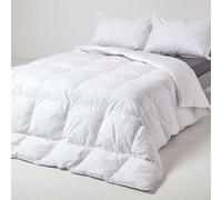 HOMESCAPES 3 in 1 All Seasons Single Duvet 13.5 Tog (4.5 + 9), Luxury Goose Feather & Down Quilt, Anti Allergy 100% Cotton Cover Down-Proof Winter Duvets, Washable RDS & OEKO-TEX Certified