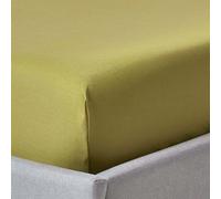 HOMESCAPES 1000 Thread Count Egyptian Cotton Green Extra Deep Fitted Sheet (18”) Single Luxury Bed Sheet with Fully Elasticated Skirt