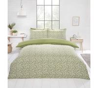(Single, Green) Pebbles Geo Quilt Cover Bedding Duvet Cover Set Green Blue Single Double King