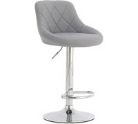 Single Grey Milan Bar Stool, swivel height adjustable bar stool
