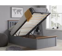 Single Grey Ottomam Bed 3FT Storage Bed Frame Birlea Phoenix