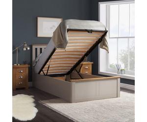 Single Grey Ottomam Bed 3Ft Storage Bed Frame Birlea Phoenix 90Cm