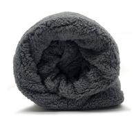 (Single, Grey) Teddy Bear Fleece Fitted Sheet Warm Thermal Sheet