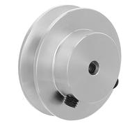 Single Groove Aluminum Alloy V-Groove Drive Pulley Shaft Mount | Hard Anodized Coating for Durability, Consistent Belt Tracking, Low Inertia Drive, for Woodworking and Machinery Repair