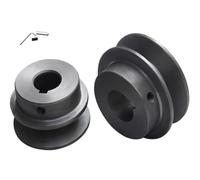 Single Groove Web Sheaves - B-Type Pulley, Cast Iron Motor Reducer Belt Disc, Flat Design for Efficient Power Transmission
