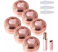 Single Halo Heads Compatible with Finishing Touch Generation 1 6-Pack | Rose Gold Women's Painless Facial Hair Remover Replacement Heads With 3 Cleaning Brushes For Beauty Care