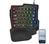 Single Hand Keyboard - Ergonomic Mechanical Feeling Keyboard for Phone | Portable Programmable Game Keypad for Home, Dorm, Apartment, School