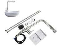 Single Handle Kitchen Faucet,Pull-Down Stainless Steel Single Handle Sprayer - Bar Sink Faucet | for Home RV Commercial Residential Laundry Dining Room Outdoor Bar Camp Trailer Remodel