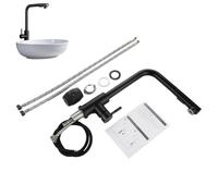 Single Handle Kitchen Faucet - Pull-Down Stainless Steel Single Handle Sprayer,Kitchen Sink Faucet | for Home RV Commercial Residential Laundry Dining Room Outdoor Bar Camp Trailer Remodel