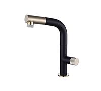 Single Handle Pull Down Kitchen Sink Faucet, Commercial One Hole Bar Faucets, Laundry 2 Mode Water Outlet Pull Out Tap, Full Copper Plating Black, Grifo para Fregaderos De Cocina (Gold)