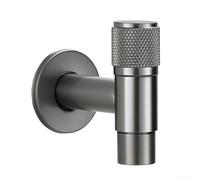Single Handle Wall Mount Mop Sink Faucet Cold Water Only 304 Stainless Steel Rust Resistant for Outdoor Garden Basement Utility Room Grey(grey)
