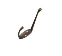 Single Hardware Antique Cabinet Wardrobe Coat Wall Solid Alloy Coat Door Hook(Antique Brass)