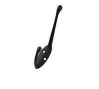 Single Hardware Antique Cabinet Wardrobe Coat Wall Solid Alloy Coat Door Hook(Black)