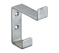 Single Hat and Coat Hook Without Rubber Door Stopper in Satin Stainless Steel from EUROART