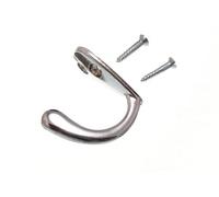 SINGLE HAT AND ROBE COAT HANGER CLOTHES HOOK CP CHROME + SCREWS (pack of 12)