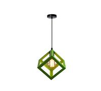 Single-Head Button Cage Chaner, Adjustable Height, Metal Material, Energy-Saving Lamp, Lighting Equipment, Decoration, Suitable for Home, Bedroom, Ceiling, Etc./Rojo (Verde)