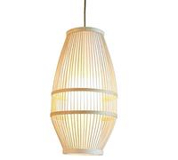 Single Head Cage Chandelier, Southeast Asia Ceiling Lamp Simple Bamboo Pendant Light Chinese Style Farmhouse Kitchen Island Lantern Hotel Restaurant Bar Tatami Creative Lighting Decoration E27 vision