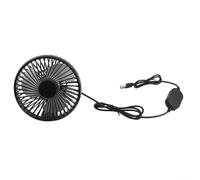 Single Head Car Fan With Adjustable Angle And Safety Mesh For Dashboard Or Seat Back Cooling Using Usb Power Supply In Black Color(bracket)