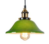 Single Head Ceiling Chandelier, American Industrial Style Hanging Light, E27 Base Glass Pendant Lamp Shade, Restaurant Bar Coffee Shop Decoration Light Fixtures
