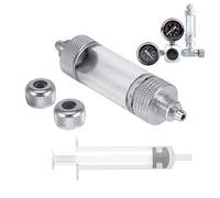 Single Head Co₂ Bubble Counter - Transparent Flow Regulator, Precise Control Valve | Aquarium Mass for Plant Growth with Non-Return Water Refill