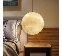 Single Head Hanging Lamp Moon Globe Pendant Lamp Chandeliers With E27 Base Moon Light Hanging Ceiling Lighting Fixture For Home,Office, Bars And Cafe Present