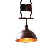 Single Head High Adjustable Chandelier Wrought Iron Spring Pendant Lights Telescopic Ceiling Light Read Work Learn Hanging Lights Height Adjustable,Minimalist Style
