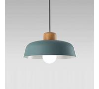 Single Head Macaron Chandelier Modern Lantern Lighting W/Oak Wood and Iron Finish Metal Chandeliers Decoration Lighting Fixtures Creative Bar Bedroom